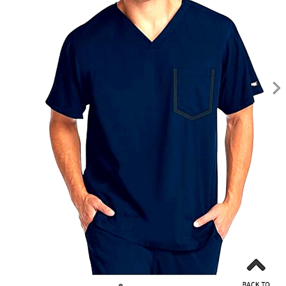 Grey's anatomy men's black scrub top 3x